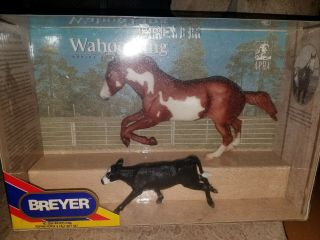 Breyer 3354 Wahoo King Roping Horse & Calf Gift Set 1999 - 2001 Nib Wow