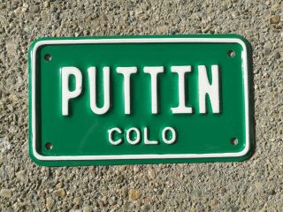 Colorado Vanity State Motorcycle License Plate Puttin Golf Tag Number Harley Co