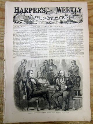 Best 1859 Illustr Newspaper Mormon Brigham Young Interviewed By Horace Greeley