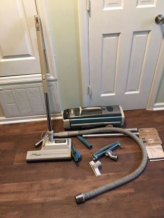 Vintage Electrolux 1205 Canister Vacuum Cleaner With Power Nozzle Brush