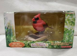 Takara Outdoor Breezy Singers: Northern Cardinal,  Motion - Activated Solar - Power