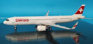 Jfox Models 1:200 Airbus A321neo Swiss Hb - Jpa (with Stand) Ref: Jf - A321 - 023