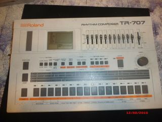 Roland Tr - 707 Rhythm Composer Vintage Drum Machine W/ No Power Supply