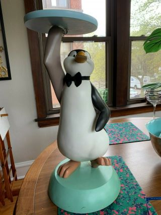 Mary Poppins Disney Penguin collectible large 21.  5 inch tall pedestal statue 3