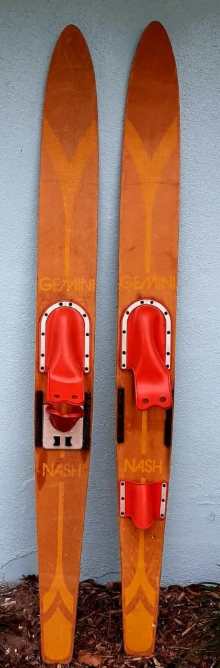 Gemin Nash 1960s Vintage Wooden Ski