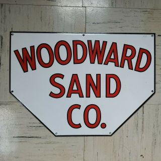 Woodward Sand Company Porcelain Sign Truck Sign Man Cave
