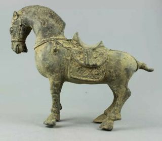 Collectible Decorated Old Handwork Brass Bronze Sculpture Horse Statue