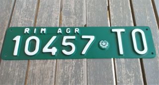 Vintage License Plate For Agricultural Trailer In The Province Of Turin