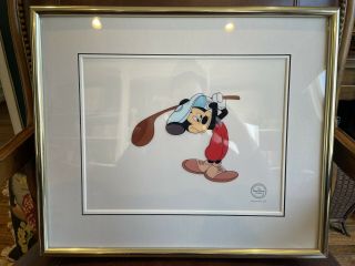 Walt Disney Serigraph Cel Mickey Mouse Golf Limited Edition Of 2500