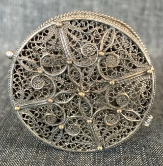 Antique C19th Indian - Middle Eastern Silver Filigree Box