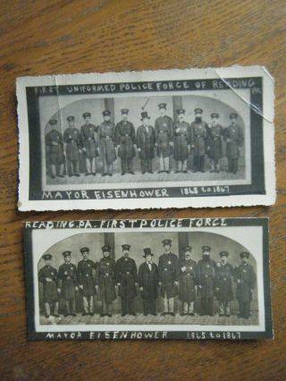 1st Uniformed Police Force - Reading,  Pa.  Vintage Photograph & Real Photo Pc
