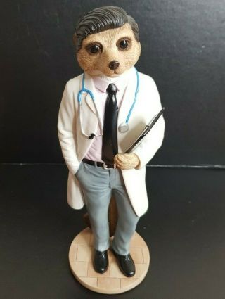 Country Artists Magnificent Meerkats On Call Doctor Figurine 2017 11 " Tall