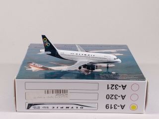 Olympic Airways Airbus A319 Sx - Oaf Aircraft Model 1:400 Scale Aeroclassics Rare