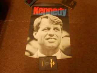 Robert F Kennedy Rfk 1968 Authentic Political Campaign Poster Unique