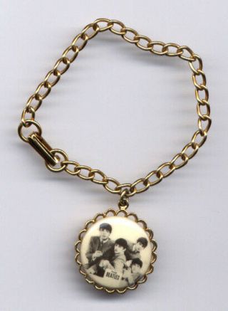 Vintage Charm Bracelet 1964 The Beatles John Paul Ringo George Nems Ent Ltd