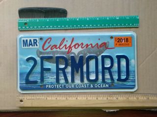 License Plate,  California Specialty: Whale 