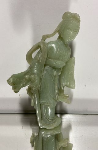 Vtg Hand Carved Oriental Jade Soapstone Hard Stone Statue Figure Figurine Folk