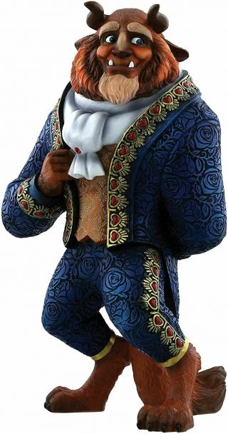 Disney Showcase Couture De Force 11 " Beast Resin Figurine Beauty And The Beast