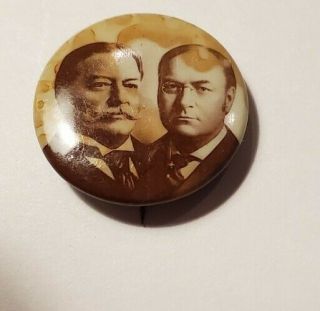 1908 William H.  Taft James Sherman Campaign Pin Button Political Presidential