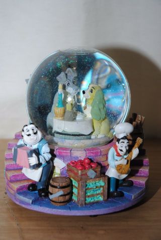 Disney Musical Lady And The Tramp Light Up Snowglobe