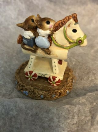 Wee Forest Folk: “mousey Express” Rocking Horse,  Wff,  1981,  M - 65,  Rare