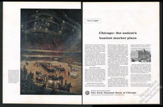 1960 International Livestock Cow Show First National Bank Of Chicago Print Ad