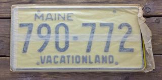 Vintage 1970’s 1973 Maine Pair License Plates Nos Old Stock 790 772 Set