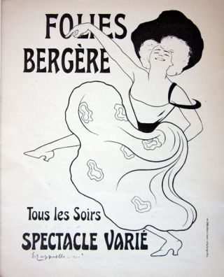 Vintage Advertisment Leonetto Cappiello Folies Bergere Art Nouveau 1890