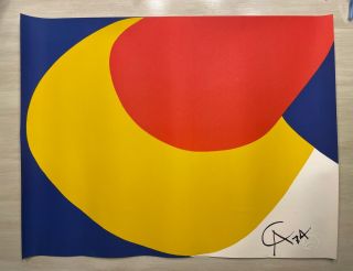 1974 Alexander Calder " Flying Colors " Lithograph For Braniff Airlines - - 20 " X25 "
