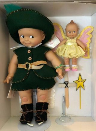 Wdw Teddy Bear Doll Convention Peter Pan & Tinker Bell Kewpie Dolls Le 200 Mib