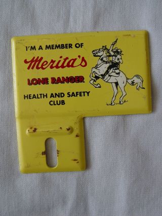 Vintage Merita Bread Lone Ranger Health & Safety Club Kid 