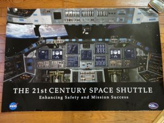 Nasa /space Flight Awareness " The 21st Century Space Shuttle " Poster/36 " X 24 "