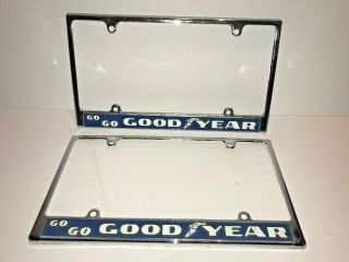 Vintage Go Go Goodyear Tires Gas Oil Advertising License Plate Frame