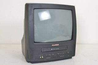 Vintage Sylvania 6313ce 13 " Crt Tv Vcr Vhs Player Combo Retro Gaming