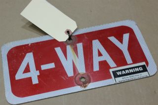 Authentic 4 Way Road Sign Real Street Vintage Retired Highway Sign