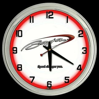 16 " Baja Boats Speed Changes You Red Neon Clock Marina Garage Man Cave