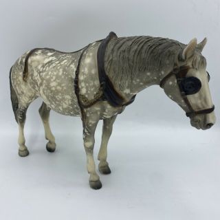 Breyer Model Horse Old Timer Dapple Gray Work Horse In Harness Vintage