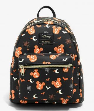Loungefly Disney Halloween Mickey Mouse Pumpkin Backpack