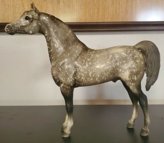 Breyer Vintage Traditional Proud Arab Stallion Pas Dapple Grey W/ Pinking