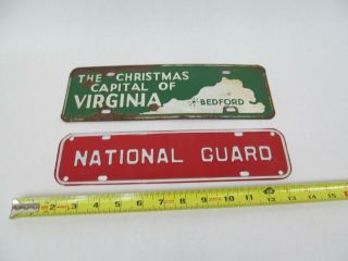 Vintage License Plate Topper – Bedford Christmas Capital Virginia National Guard