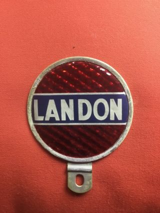 Alf Landon & Knox 1936 Reflective License Plate Topper Campaign President
