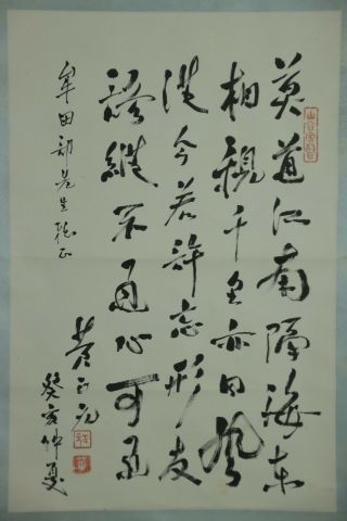 Mar200 Chinese Hanging Scroll Calligraphy Hand Painted Signed On Paper