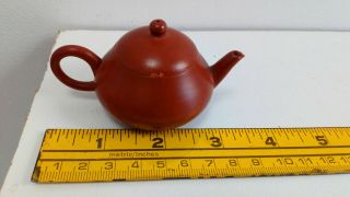 Chinese Yixing teapot miniature signed 2
