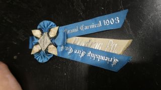 Reading Pa Friendship Fire Co No 4 Grand Carnival Committee Ribbon 1903