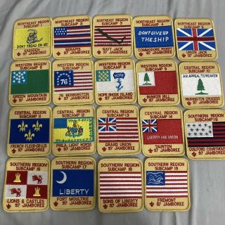 1997 National Jamboree Subcamp Patches Full Set Of 19,  Boy Scout Bsa