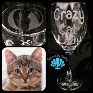 Personalised Cow/ Cattle Wine Glass Gift Handmade & Message Engraving MOO 2