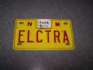 Mexico Motorcycle License Plate Elctra - J1