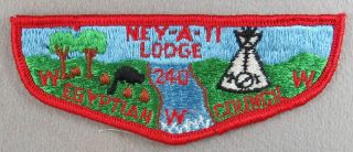 Oa Ney - A - Ti Lodge 240 S2 Flap Red Bdr.  Egyptian Council [tk - 931]