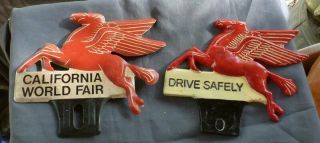 License Plate Topper - Mobile Flying Pegasus - Cal.  Worlds Fair -,  Extra