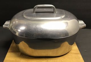 Vintage Magnalite Ghc Usa 8 Qt Roaster Roasting Pan With Lid And Trivet